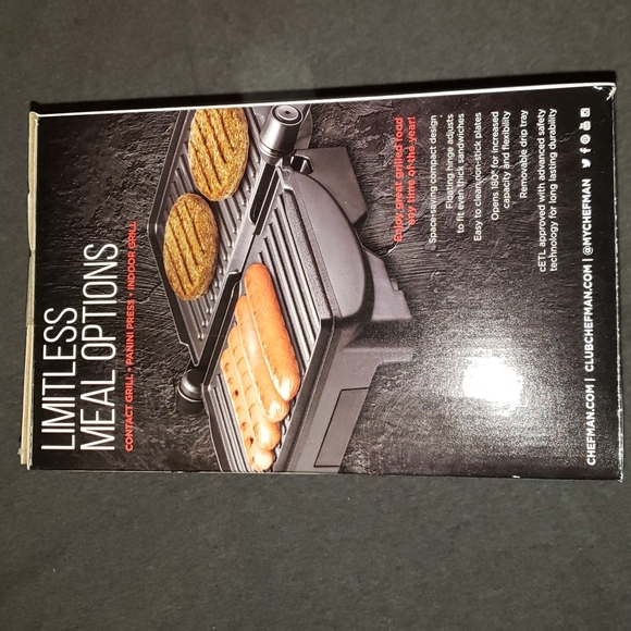 Chefman 180 Grill + Panini Press - Picture 2 of 2